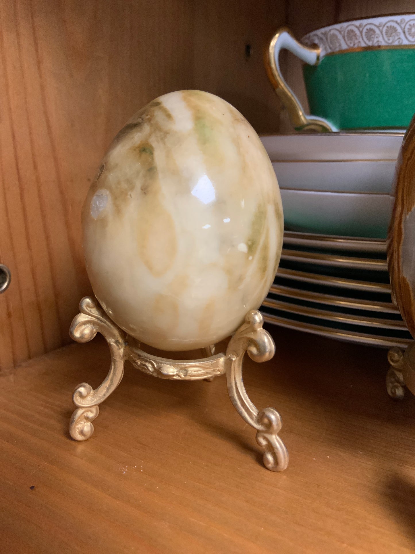 Genuine Yellow Crystal Agate Egg